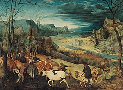 "נובמבר - שובו של העדר", ציור מאת פיטר ברויגל האב, 1565