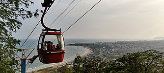 Ropeway car at Kailasagiri.