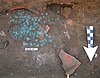 The Snodland Hoard in situ during excavation