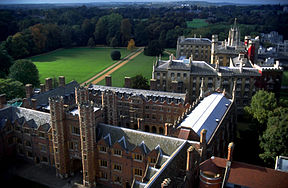 View over the rear buildings of St John's from the Chapel.