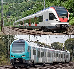 Stadtbahn Zug RABe 523 (Flirt 1) | Eurobahn ET 4.25 (Flirt 3)