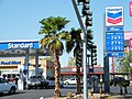 One of 15 Chevron stations branded as "Standard" to protect Chevron's trademark; this one is in Paradise, Nevada.