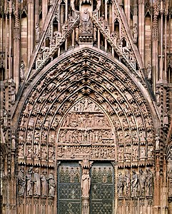 Portail principal de la cathédrale de Strasbourg.