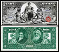 "Educational Series" $2 Silver Certificate, 1896