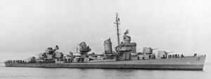 USS Chevalier (DD-451) off Boston in October 1942