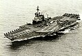USS Midway transporting 101 ex-RVNAF aircraft from Thailand to Guam following the Fall of Saigon