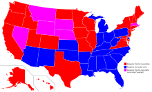 Red states require front & rear plates - Blue states require rear plate only - Pink states require rear plate only (for passenger vehicles)