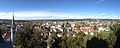 Panorama of the city of Uster photographed from the Uster Castle
