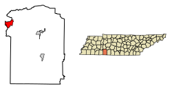 Location of Clifton in Wayne County, Tennessee.
