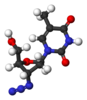 Chemical structure of Zidovudine (AZT)