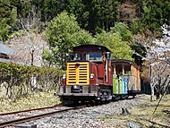 同公園で保存運転中の野村式機関車