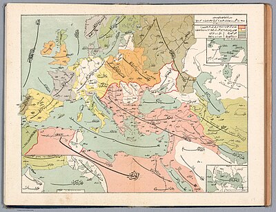 Detailed depiction of North African, European and west Asian political status.