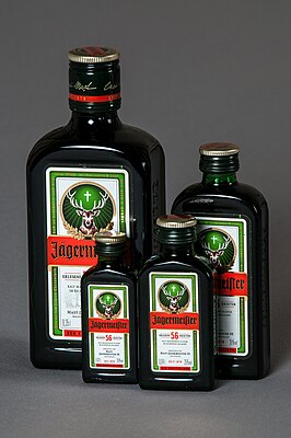 Jägermeister ёмкостью 350, 100, 40, 20 мл