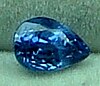 A 0.43 carat pear-shaped cornflower blue Yogo sapphire