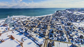 Aerial view taken on February 22, 2015