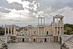 Partially reconstructed Roman theatre, view at the stage