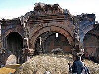 Bagnayr Monastery, zhamatun columns and arcades, and remain of the central vault decorated by muqarnas.[10]