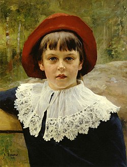 Berta Edelfelt, Albert Edelfeltin maalaus vuodelta 1884.