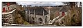 Vue d'ensemble panoramique de la chapelle Sainte Barbe, sur la commune du Faouët dans le Morbihan.