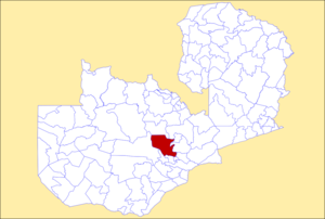 District location in Zambia