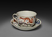 Chinese cup and saucer; 1745; porcelain; diameter: 10.2 cm; Cleveland Museum of Art