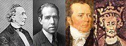 H. C. Andersen • Niels Bohr • H. C. Ørsted • Knuut Suuri