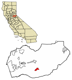 Location of Grizzly Flats in El Dorado County, California.