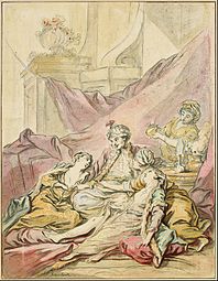 The Pasha in His Harem by Francois Boucher c.1735-1739
