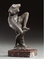 Giambologna: Seated Woman, red wax, private collection