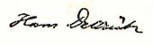 signature de Hans Delbrück