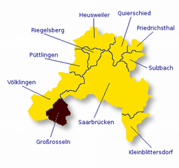 Großrosseln – Mappa