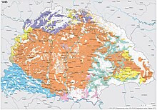 Ethnic map of the Kingdom of Hungary in 1495