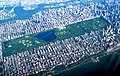 It is easy to see the grid plan in Manhattan, in New York City. Central Park is the large rectangular green space. The plan was put into place in 1811.