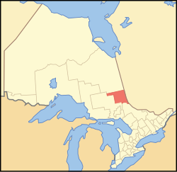 Location of Timiskaming District in Ontario