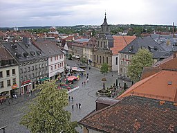 Torget i centrala Bayreuth