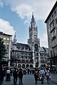 Blick von der Rosenstraße auf den Marienplatz mit dem Neuen Rathaus