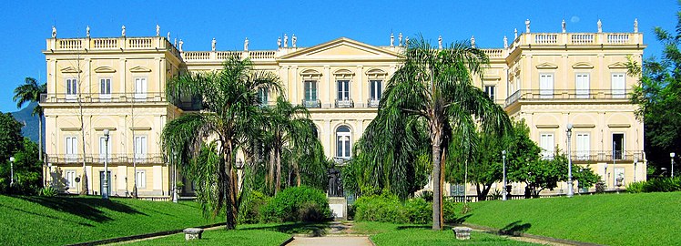 Facciata dell'edificio del Museo nazionale Brasiliano