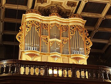 Saint-Étienne, église Saint-Louis, grand orgue (Denis Londe, 1997, dans l'esthétique de G. Silbermann).