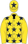 Yellow, dark blue stars on body, star on cap