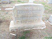 Grave-site of Joseph H. Kibbey (1853–1924) and Nora Burbank Kibbey (1867–1923). J. H. Kibbey served as Associate Justice of the Arizona Territorial Supreme Court from 1889 to 1893 and as the 16th Governor of Arizona Territory from 1905 to 1909. As governor, Kibbey was a leader in the effort to prevent Arizona and New Mexico territories from being combined into a single U.S. state.