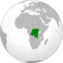ザイール共和国の位置