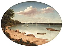 Painting of Seascape, Bull's Creek, New Jersey by Robert G. Leonori