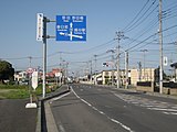 埼玉県松伏町内春日部松伏線との交差点手前