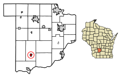 Location of Plain in Sauk County, Wisconsin.