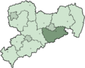 Location of the district of Sächsische Schweiz-Osterzgebirge within Saxony