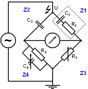 Schering bridge diagram