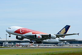 Airbus A380-800 in 50th Anniversary of Singapore special livery