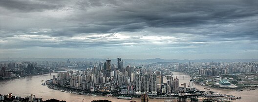 Panorama : le Yangzi à Chongqing