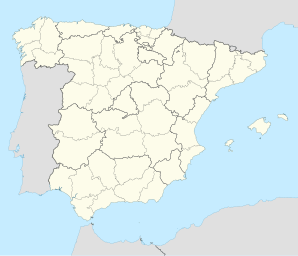 Map of Spain with mark showing Plasencia