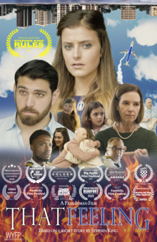 A movie poster with several characters from the short film That Feeling.